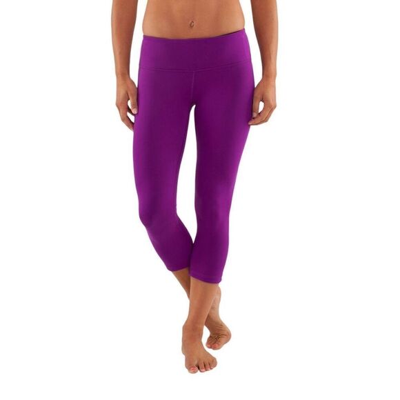 Lululemon Wunder Under Crop Reversible Leggings Tender Violet / Black Size 10 - Picture 1 of 11